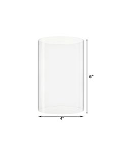 Glass Hurricanes Shades. D-4", H-6",10",14",18",24" Chimney Tubes (Multiple Sizes &amp;amp; Packing)-6 in-Pack of 6