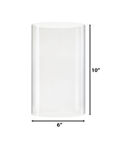 Glass Hurricane Candle Shades, Diameter-6" (Multiple Sizes &amp;amp; Packing)-10 in-Pack of 2