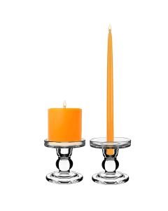 glass pillar taper candle holder with hurricane chimney tubes