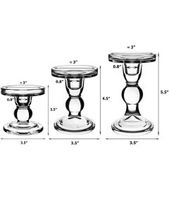 glass pillar candle holder