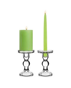 glass pedestal pillar candlestick taper candle holder