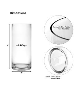 glass cylinder vases set of 3