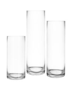 glass cylinder vases set of 3