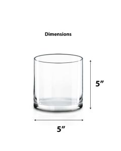 5 inches clear glass cylinder vases