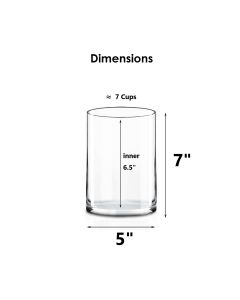 7 inches glass cylinder vase