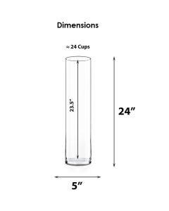 24 inches glass cylinder vases
