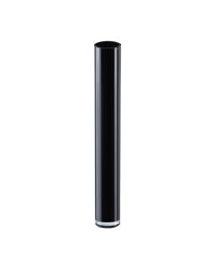 Tall black glass cylinder vases