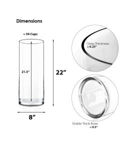 very tall cylinder vases 22 inches