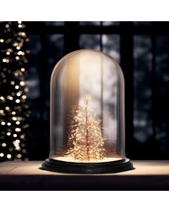 Glass Display Dome Cloche Bell Jar w/ Black Wood Base Option 