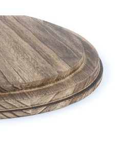 Burnt Finish Wood Base