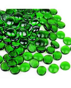 glass vase filler flat aquarium gem stones green