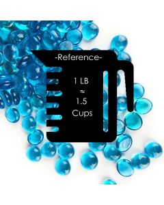 glass vase filler flat aquarium gem stones light blue