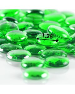 green flat large gemstone table scatter vase fillers