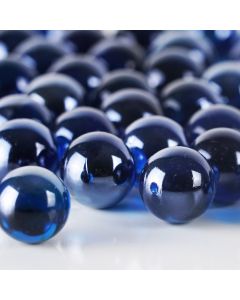 Glass Round Marbles (Multiple Color Options) 0.88&amp;quot; Beads Aquarium Vase Fillers (Approx. 644 pcs)-Cobalt Blue-Pack of 28 lbs