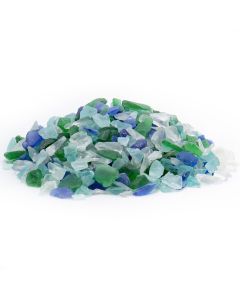 Vase Filler Frosted Sea Glass 0.5" - 1" Crushed Aquarium Glass (4 Color Choices) Pack of 28 & 48 LBS