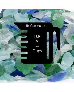 Vase Filler Frosted Sea Glass 0.5" - 1" Crushed Aquarium Glass (4 Color Choices) Pack of 28 & 48 LBS