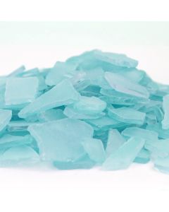 Sea Glass Flat Vase Filler Aqua Blue 0.25" - 2.8" (Multiple Packing)