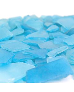 45 lbs Turquoise Blue Flat Sea Glass Vase Fillers, Approx. 67.5 Cups