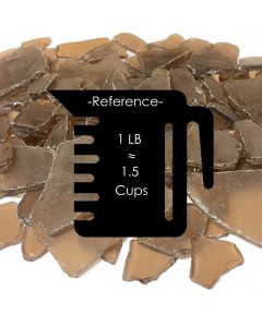 25 lbs Sea Glass Flat Vase Filler Champagne 0.25" - 2.8" (Multiple Packing)
