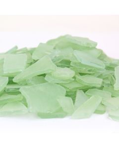 45 lbs Light Green Flat Sea Glass Vase Fillers, Approx. 67.5 Cups
