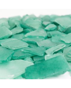 25 lbs Sea Glass Flat Vase Filler Mint Green 0.25" - 2.8" (Multiple Packing)