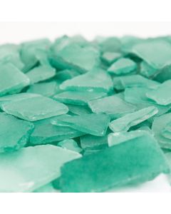 Mint Green Flat Sea Glass Vase Filler, 1.5 Cups/LB  (Wholesale 45 LBS/Case)