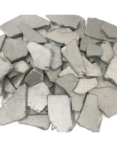 25 lbs Sea Glass Flat Vase Filler Silver 0.25" - 2.8" (Multiple Packing)