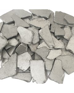 45 lbs Silver Flat Sea Glass Vase Fillers, Approx. 67.5 Cups