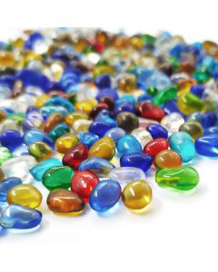 28 lbs Aquarium Gravel Decorative Colored Tumbled Glass Bead Gem Stones (Multiple Color Options)