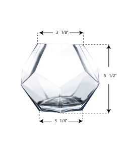 glass geometric terrarium vases