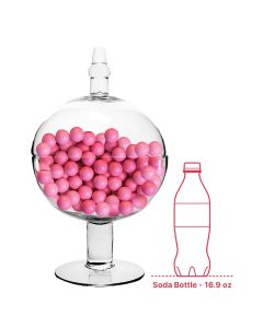 glass bubble bowl with stem apothecary candy buffet jars