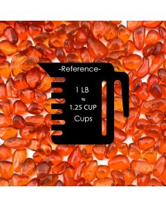 red orange glass gravel gemstones aquarium glass