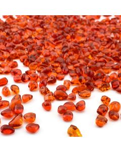 red orange glass gravel gemstones aquarium glass
