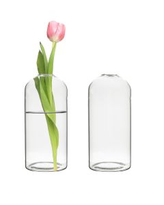 H-5.5" W-2.5" Glass Dome Bullet Bud Vase