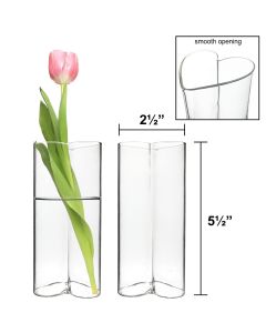 heart shape bud vases
