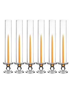 glass pedestal pillar candlestick taper candle holder