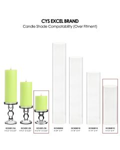 glass candle holder with bottomless chimney tubes cylinders