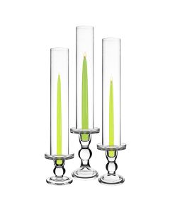 glass pedestal pillar candlestick taper candle holder