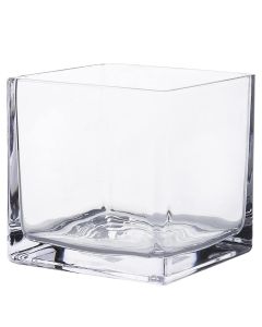 6 inches glass cube vases