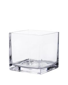 4 inches glass square cube vases