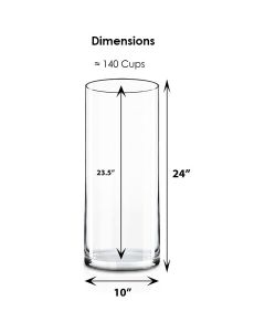 large and tall glass cylinder vases