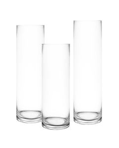 glass cylinder vases set of 3