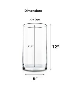 12 inches glass cylinder vase