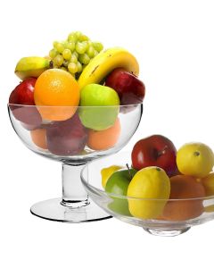 2 pcs Glass Compote Bowl. H-4.5"/6"/8"/8.5" (Multiple Packing)