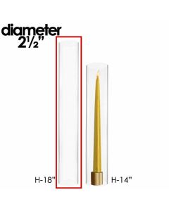 18" x 2.5" glass hurricane chimney tubes