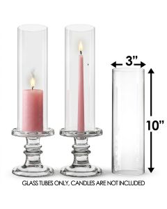 glass candle holder open ended hurricane chimney shades tubes