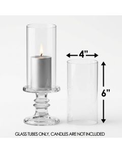 glass candle holder chimney shades tubes