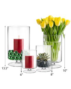 glass hurricane candle holders