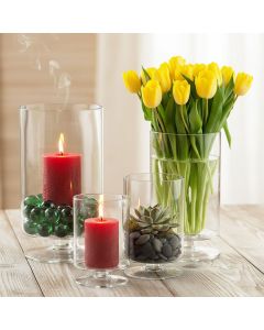 glass hurricane candle holders