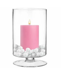 large glass candle holder pedestal stem london